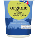 M&S Organic Pourable Double Cream   300ml GOODS M&S   