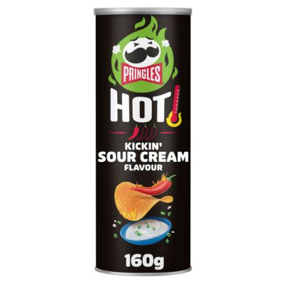 Pringles Hot Sour Cream Sharing Crisps Savoury Snack 160g