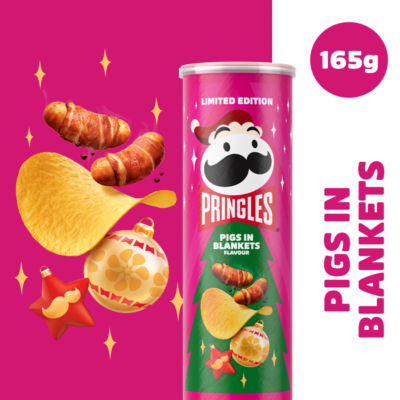 Pringles Pigs in Blankets crisps 165g (British brand)
