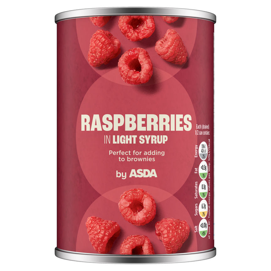 ASDA Raspberries in Light Syrup 300g GOODS ASDA   