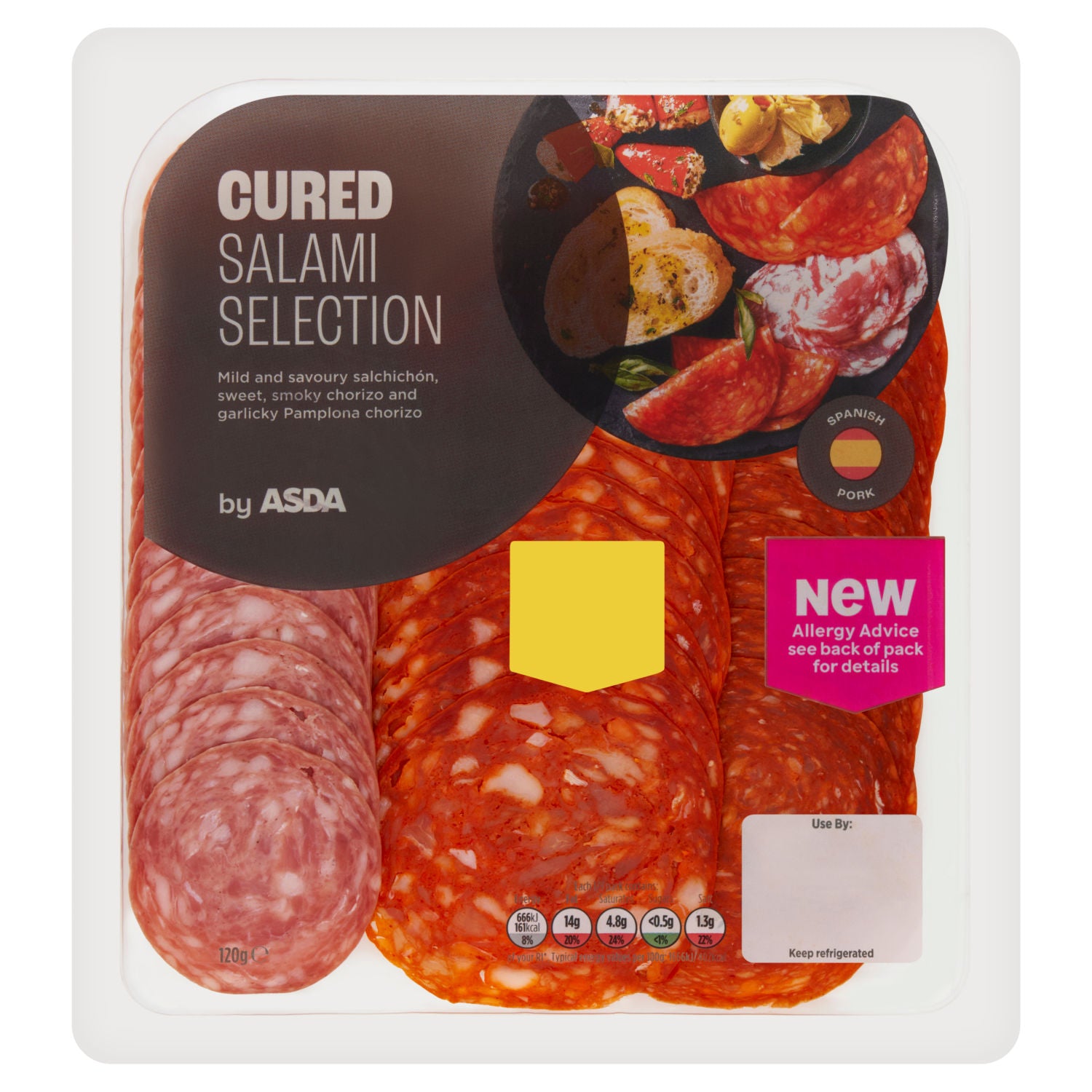ASDA Spanish cured salami selection 120g (British brand)