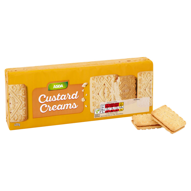 ASDA custard creams vanilla biscuit 400g - British product