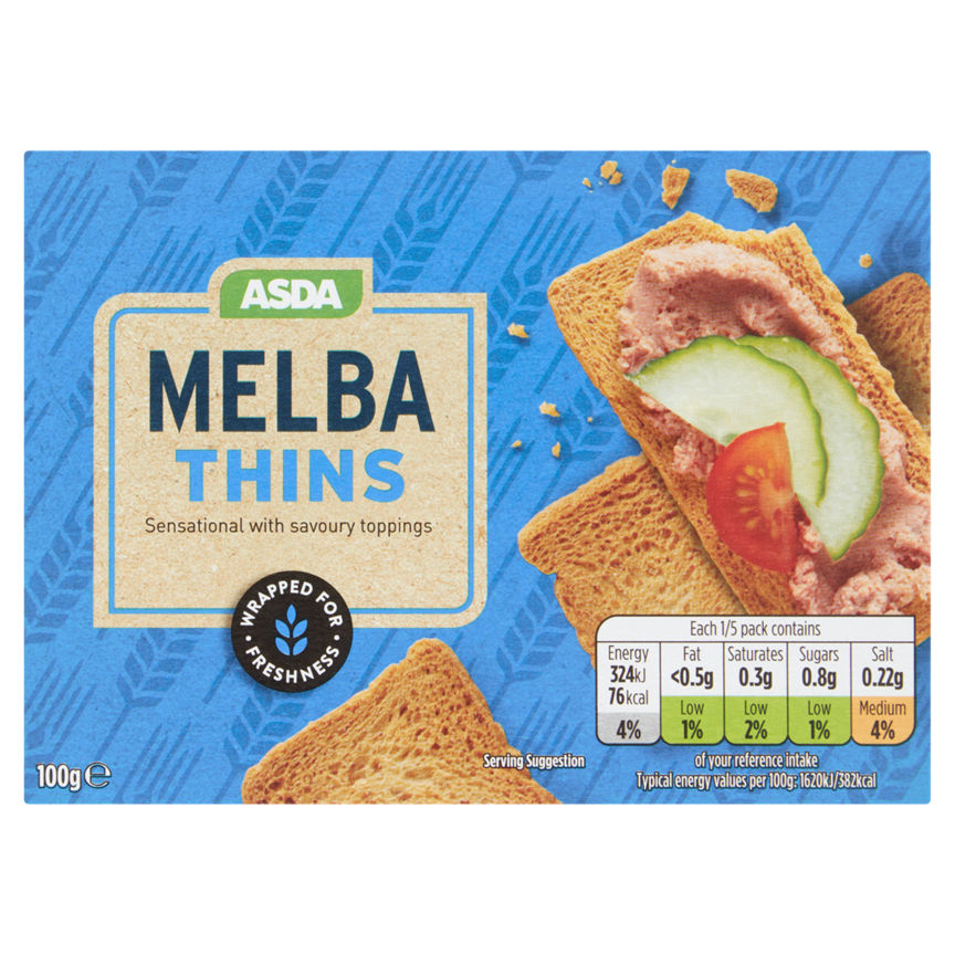 ASDA Melba Thins 100g GOODS ASDA   