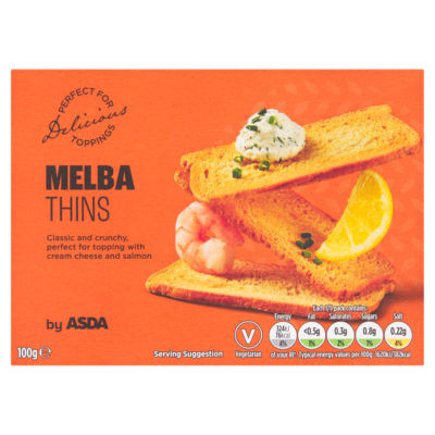 ASDA Melba Thins crispbreads 100g - British product