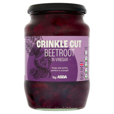 ASDA Crinkle Cut Rødbeter i Eddik Syltede Rødbeter 710g