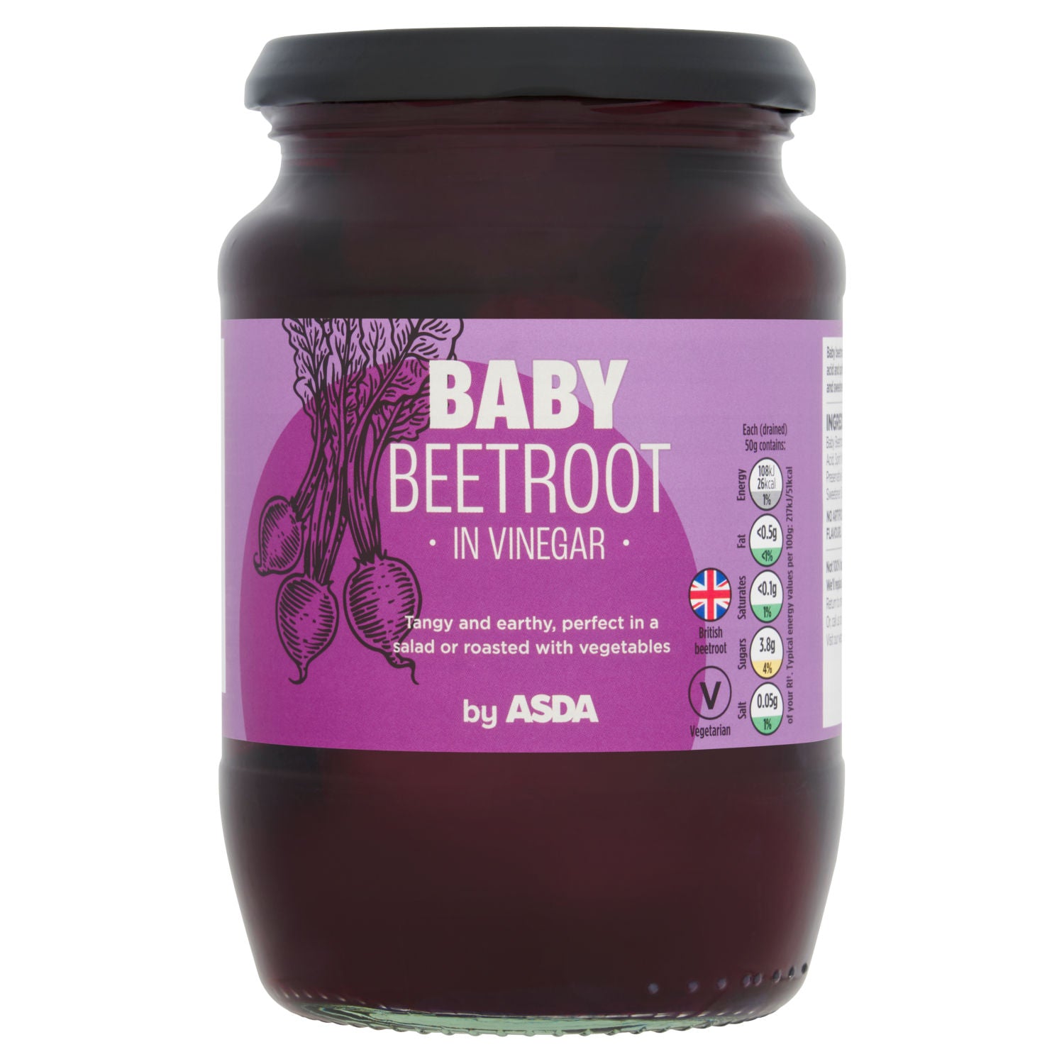 ASDA baby beetroot in vinegar 710g, UK version