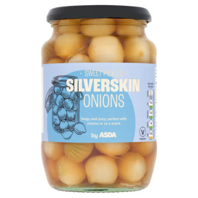 ASDA sweet pickled silverskin onions 710g - British product
