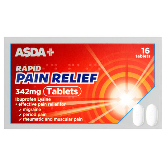 ASDA Rapid Pain Relief 342mg Ibuprofen Lysine - McGrocer