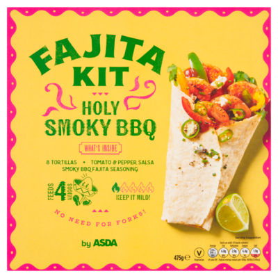 ASDA Fajita Kit Holy Smoky BBQ Mahlzeiten-Set 475g