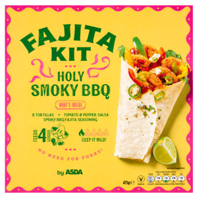 ASDA Fajita Kit Holy Smoky BBQ 475g - British product