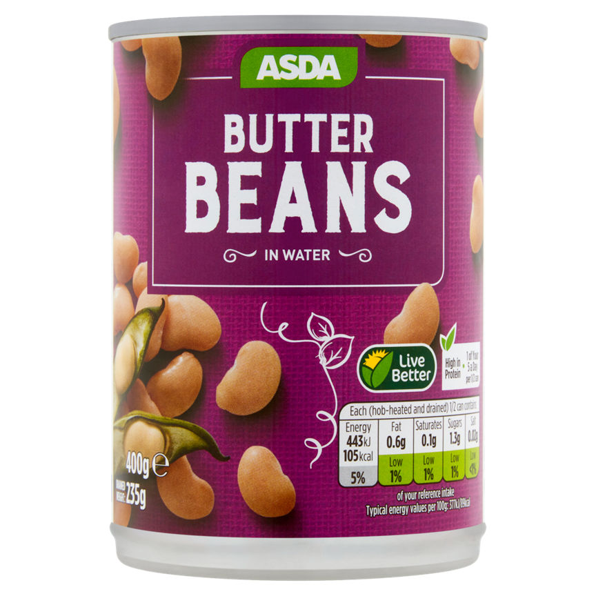 ASDA Butter Beans in Water GOODS ASDA   