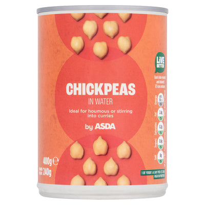 ASDA ASDA Chickpeas In Water Tin 400g- Buy online at McGrocer