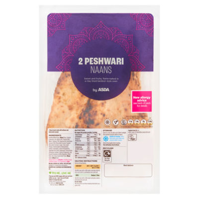 ASDA Peshwari Naan Bread 2 Pack