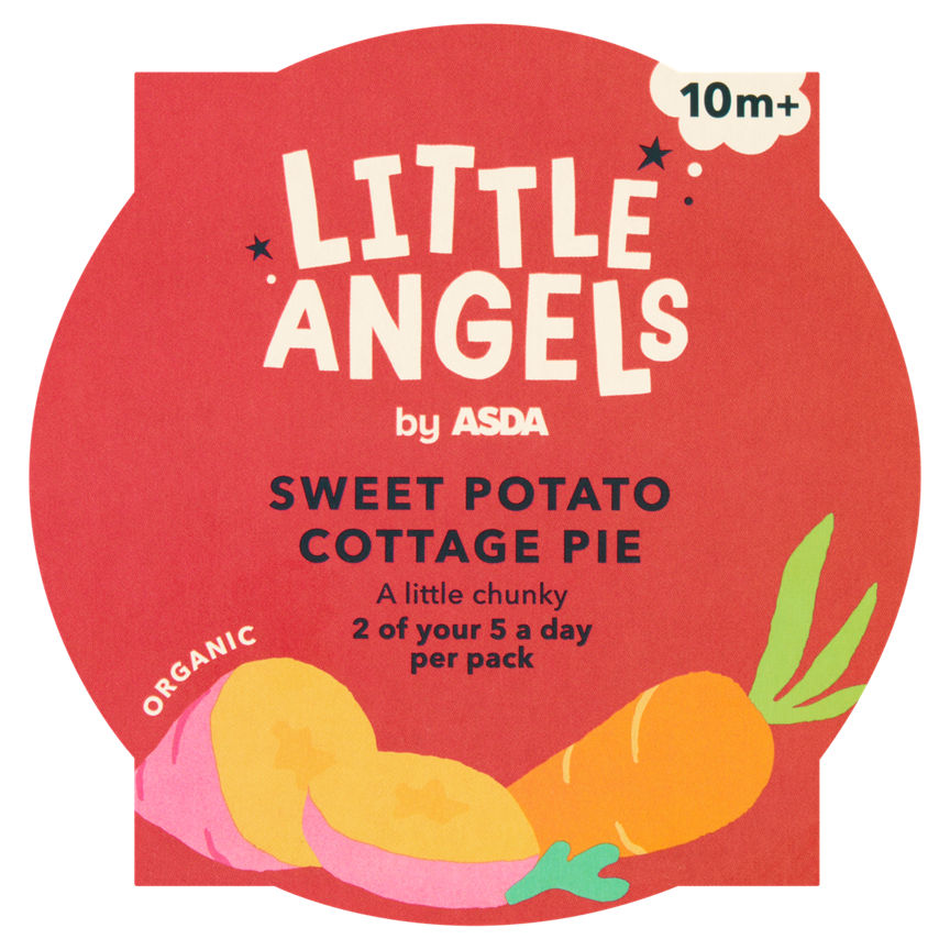 LITTLE ANGELS by ASDA Organic Sweet Potato Cottage Pie Baby Food 10+ Months