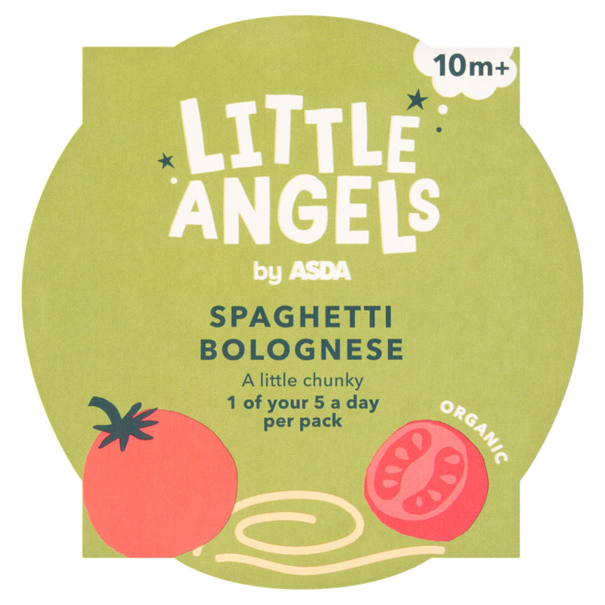 LITTLE ANGELS by ASDA Organic Spaghetti Bolognese Baby Food 10+ Months 190g GOODS ASDA   