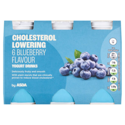 ASDA Kolesterolsenkende Blåbærsmak Yoghurt Drikker 600g
