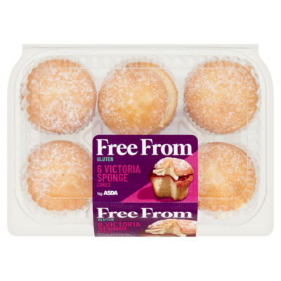 Gâteaux Victoria sans gluten ASDA, confiture de framboise, lot de 6