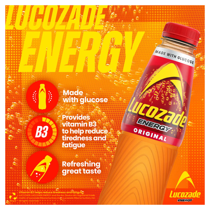 Lucozade Original energy drink 4x380ml, UK version
