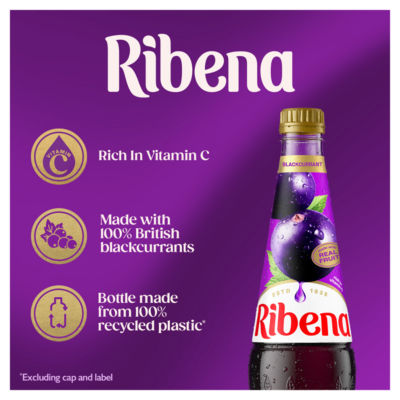 Ribena blackcurrant squash 850ml - British product