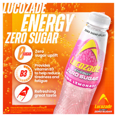 Lucozade Zero Drink Pink Lemonade 4 pack