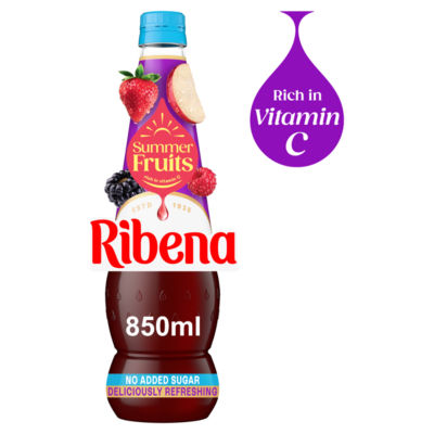 ASDA Ribena Summer Fruits Squash No Added Sugar 850ml- Buy online at McGrocer