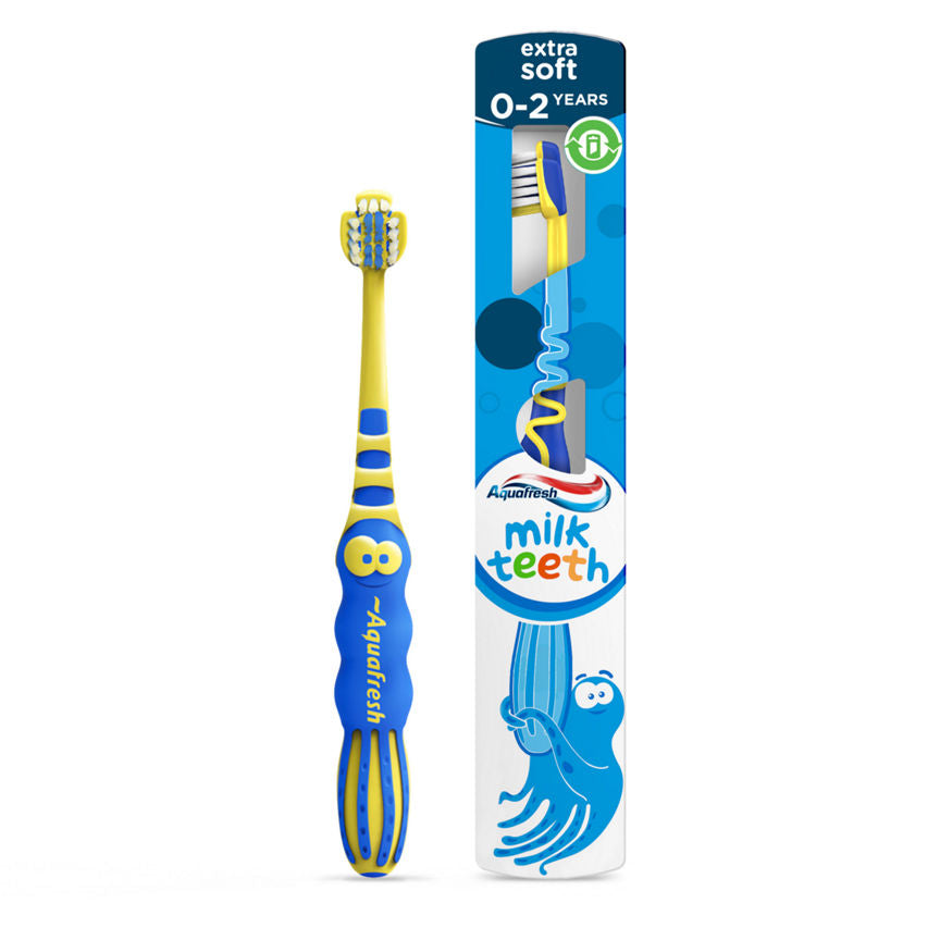 Aquafresh Milk Teeth 0-2 Years Soft Bristles Baby Toothbrush GOODS ASDA   