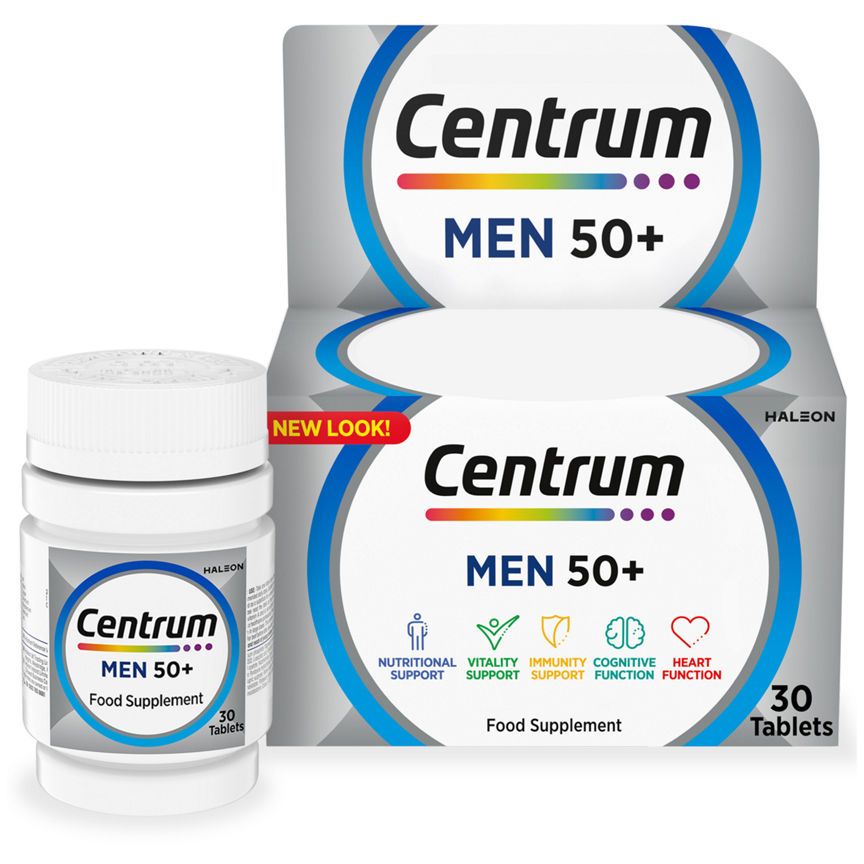 Centrum Men 50+ Multivitamins & Vitamin Tablets, 30 GOODS ASDA   