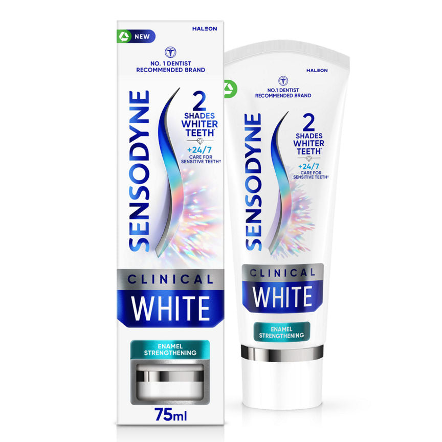 Sensodyne Clinical White Enamel Strengthening Toothpaste, 75ml