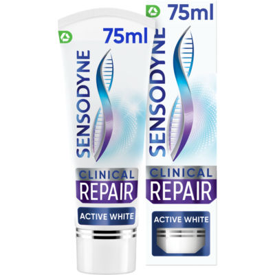 Sensodyne Clinical Repair Active White toothpaste 75ml (British brand)