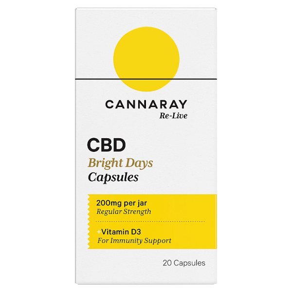 Cannaray Cbd Bright Days Immunity Support Capsules 20S 200Mg GOODS Superdrug   