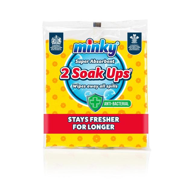 Minky Anti-Bacterial Soak Up Cloths   2 per pack GOODS M&S   