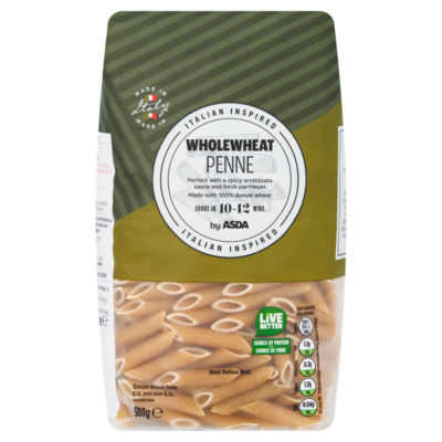 ASDA wholewheat penne pasta 500g - British product
