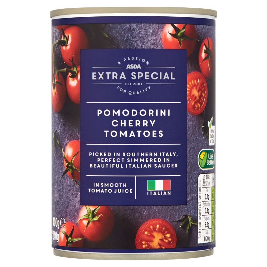 ASDA Extra Special Pomodorini Cherry Tomatoes in Rich Tomato Juice GOODS ASDA   