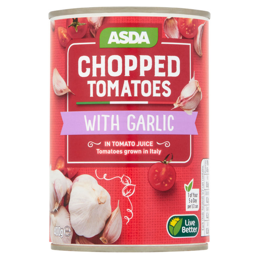 ASDA Chopped Tomatoes with Garlic in Tomato Juice GOODS ASDA   