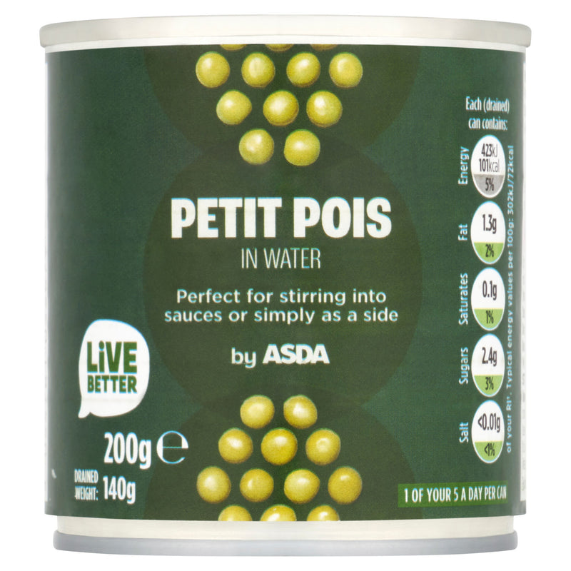 ASDA petit pois in water 140g - British product