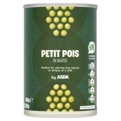 ASDA Erbsen in Wasser 400g - Britisches Produkt