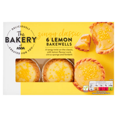 ASDA ASDA The Bakery Lemon Bakewells 6 Pack Pastries- Buy online at McGrocer