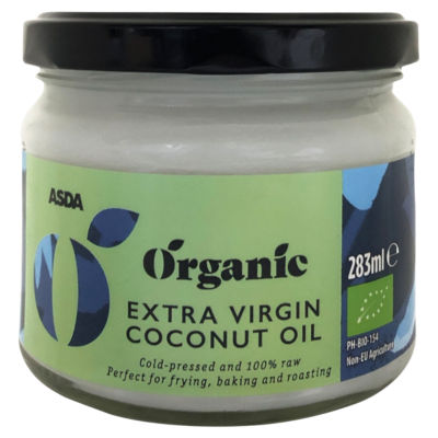 ASDA organic extra virgin coconut oil 283ml - British product