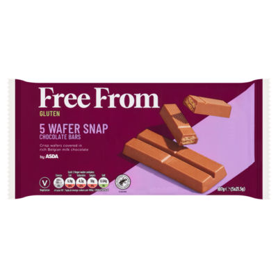 ASDA Free From Wafer Snap Chocolate Bars 107g - British product