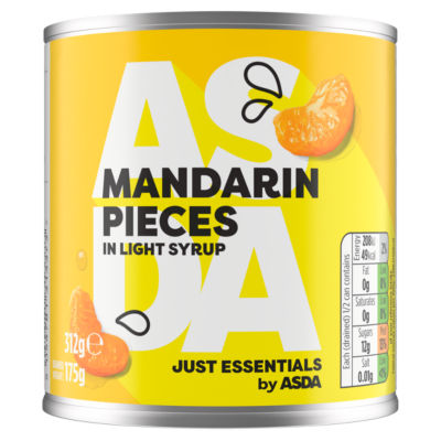Just Essentials by ASDA Mandarin pieces 312g, UK version