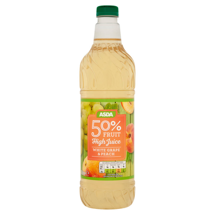 ASDA 50% Fruit White Grape & Peach High Juice GOODS ASDA   