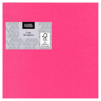 George Home Cerise 2-Ply Paper Napkins 50 pack, UK version
