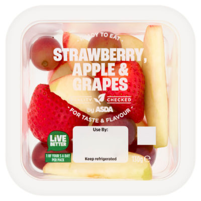 ASDA strawberry apple grapes fruit snack 130g - British product