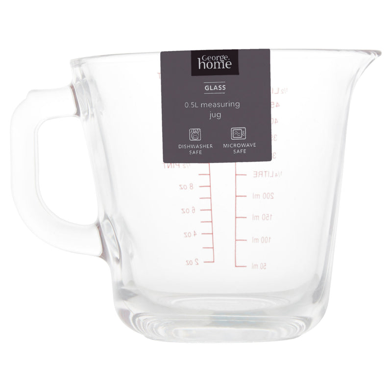 George Home 0.5L glass measuring jug, imported from the UK