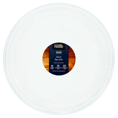 Plat de cuisson rond en verre George Home 26 cm