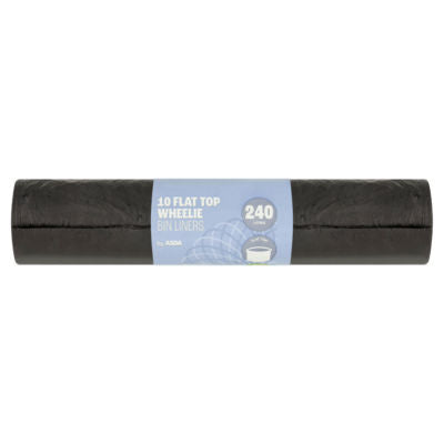 ASDA ASDA 10 Flat Top Wheelie Bin Liners 240 Litres- Buy online at McGrocer