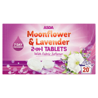 ASDA Moonflower & Lavender laundry tablets 40x25g, UK version
