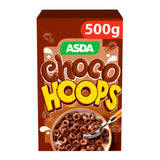 ASDA Choco Hoops chocolate wholegrain cereal 500g - British product