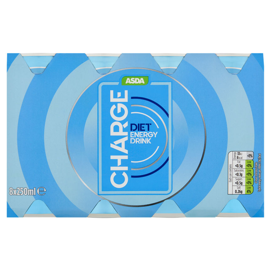 ASDA Diet Blue Charge Cans GOODS ASDA   