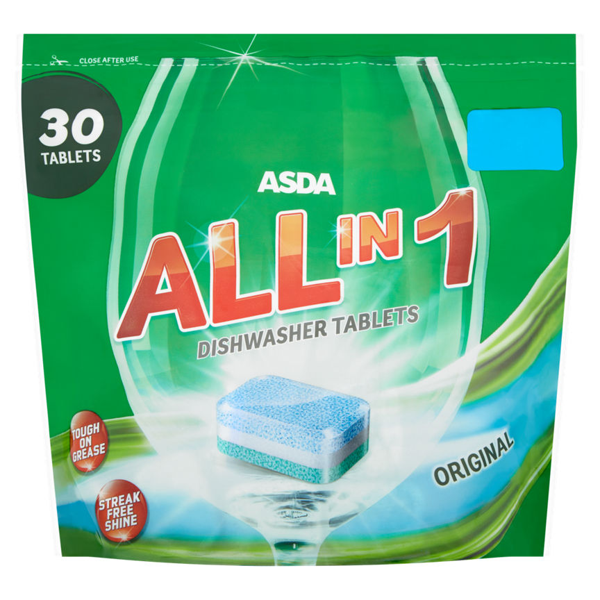 ASDA All in 1 Original Dishwasher Tablets GOODS ASDA   